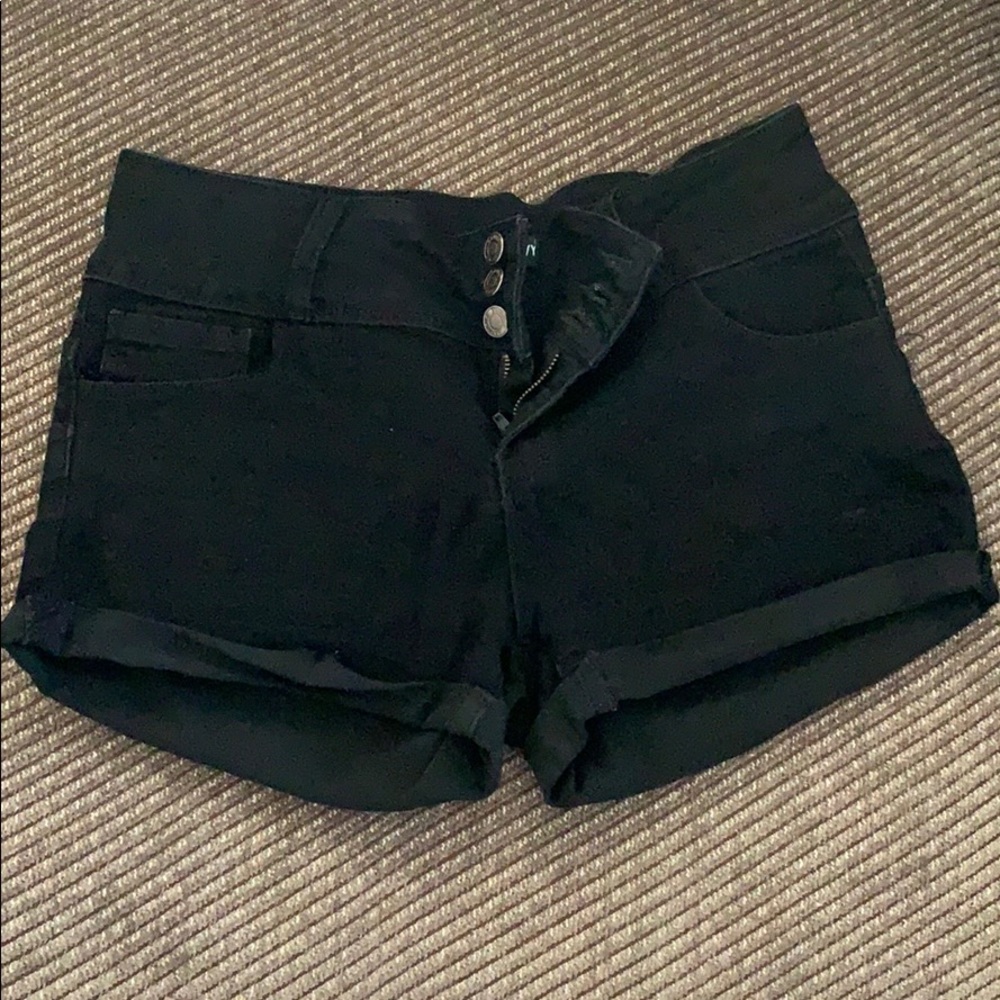 Black Jean Shorts